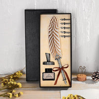 Vintage Feather Calligraphy Pen Gift Set