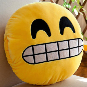 Emoji Round Throw Pillows