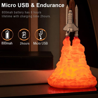 Rocket Space Shuttle 3D Print Lamp
