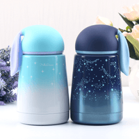 Gradient Color Stainless Steel Tumbler with Rabbit Ears