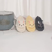Lindas zapatillas de conejo para niños y mujeres, zapatos de verano para el hogar, zapatillas de baño
