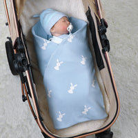 Couverture coupe-vent mignonne en coton tricoté de dessin animé pour bébé