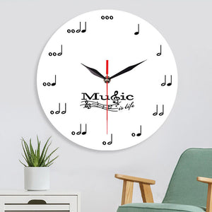 La musique est la vie horloge murale créative