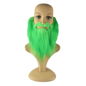 Espectáculo de carnaval verde irlandés decorado con barba