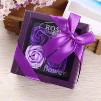 Caja de regalo de flores de jabón de rosas