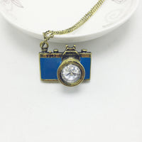 Vintage Camera Necklace Long Sweater Chain
