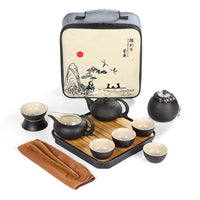 Service à thé en poterie ancienne japonaise