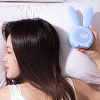 Reloj despertador Digital LED con orejas de conejo, pantalla LED electrónica, Control de sonido, lámpara de noche de conejo, Reloj de escritorio para decoración del hogar