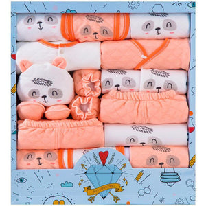 Set de regalo con estampado de panda dulce recién nacido (18 piezas)