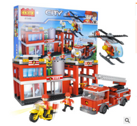 Ensembles de blocs de construction de la ville de secours en cas d'incendie
