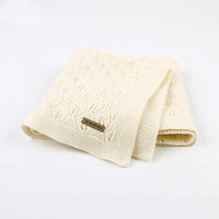 Baby Blanket Knitted Leaves Hollow Blanket Baby