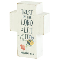 Trust In The Lord Tabletop Cross Plaque