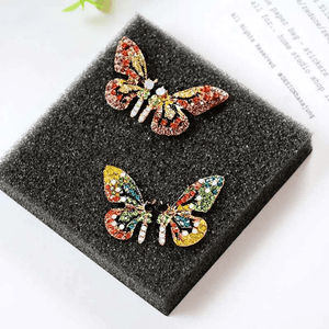 Colorful Crystal Butterfly Earrings