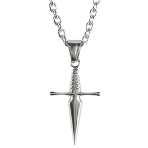 Stainless Steel Sword Cross Necklace
