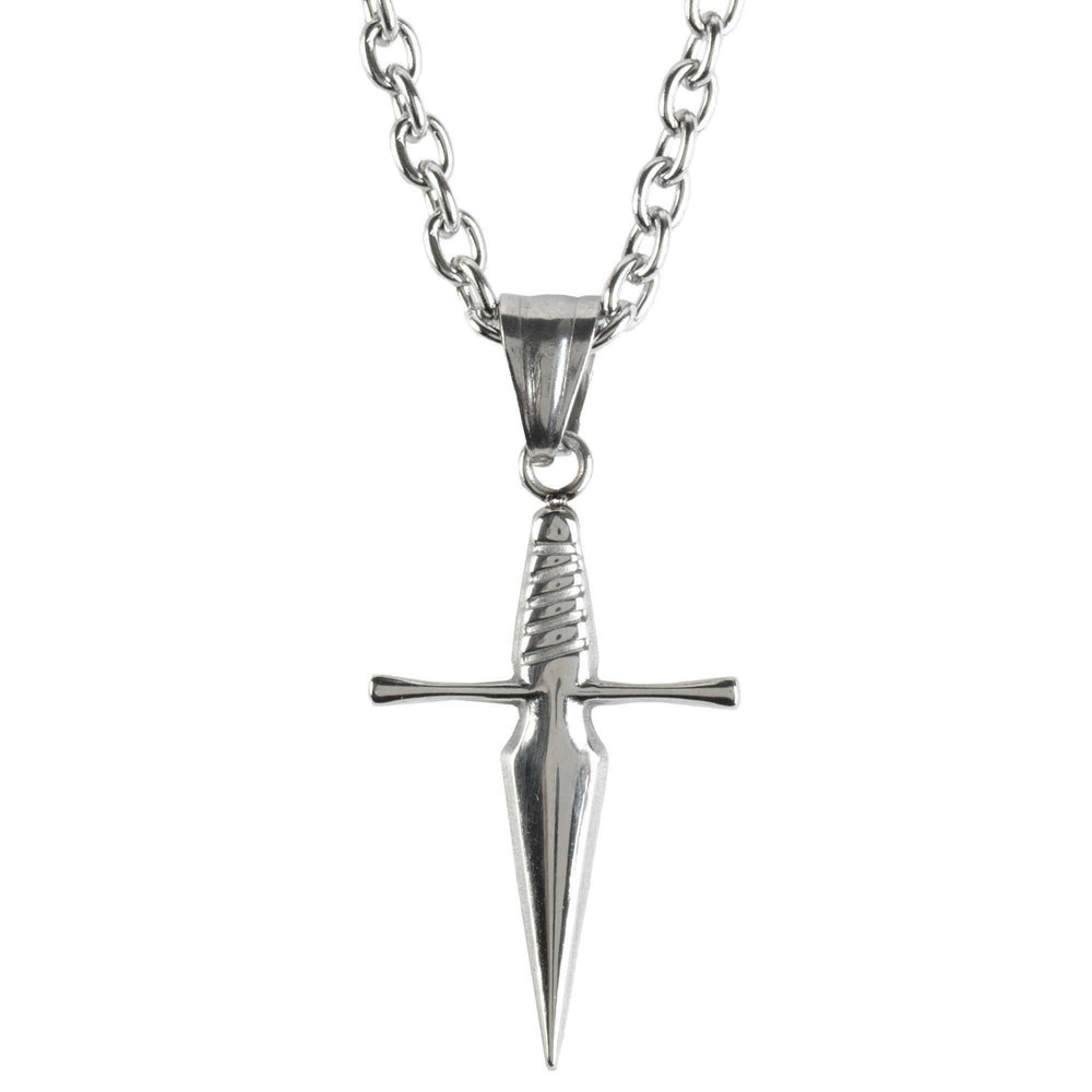 Stainless Steel Sword Cross Necklace
