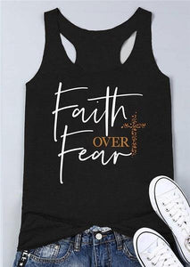 Camiseta de tirantes Faith Over Fear