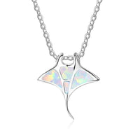 Opal Stingray Pendant Necklace
