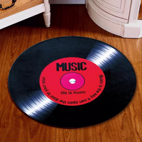 Tapis ronds en forme de disque vinyle