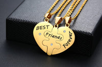 Best Friends Forever Heart Puzzle Collares (3 piezas)
