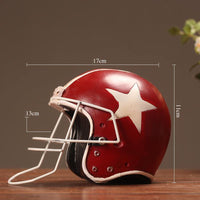 Decoración retro del casco de fútbol americano