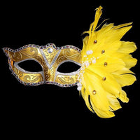 Máscara de mascarada de Mardi Gras con plumas