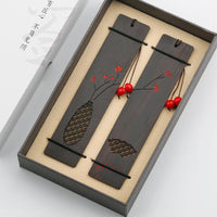 Chinese Carved Wooden Bookmarks Gift Sets
