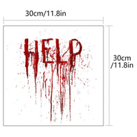 Scary Halloween Bloody Help Wall Decal
