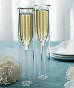 Double Wall Inverted Champagne Glasses