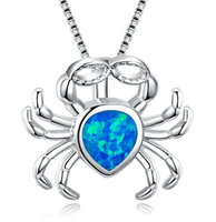 Colliers pendentif tortue de mer opale bleue
