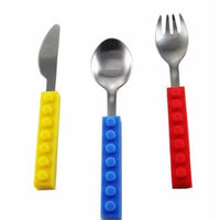 Ensemble de couteaux, fourchettes et cuillères pour enfants, blocs de construction
