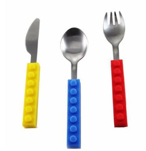 Ensemble de couteaux, fourchettes et cuillères pour enfants, blocs de construction