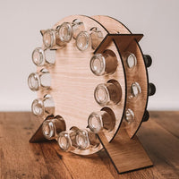 Christmas Countdown Wine Rack Wooden Decorations