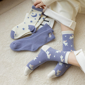 Cotton Terry Thickened Warm Japanese Cute Stockings