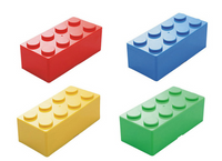 Boîtes de rangement pour blocs de construction
