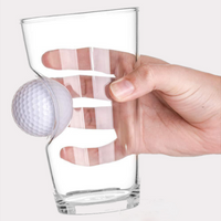 Golf Ball Embedded Pint Glass