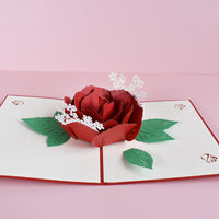 Tarjetas del día de la madre, regalos, tarjeta de felicitación 3D creativa, papel tridimensional hecho a mano, flores rosas talladas

