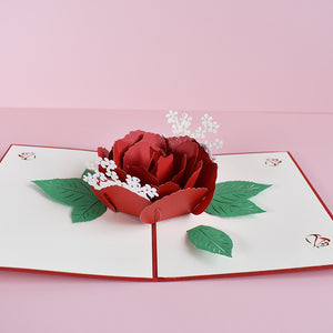 Mothers Day Cards Gifts Creative 3D Greeting Card Three-dimensional Handmade Paper Carved Rose Flowers