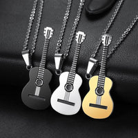 Acoustic Guitar Pendant Necklace
