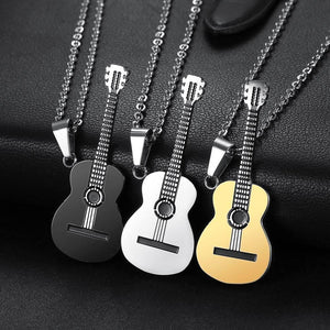 Acoustic Guitar Pendant Necklace