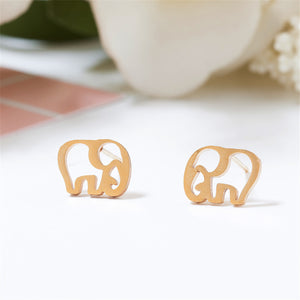 Hollow Elephant Earrings