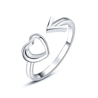 Arrow Heart Adjustable Ring