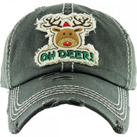Oh Deer! Vintage Distressed Baseball Cap