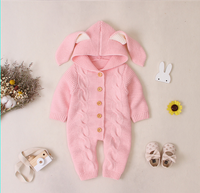 Bunny Ears Hooded Knit Romper (Baby/Toddler)
