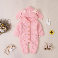 Bunny Ears Hooded Knit Romper (Baby/Toddler)