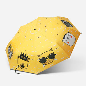 Paraguas con caras de gato geniales