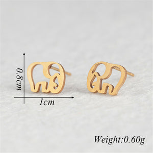 Hollow Elephant Earrings