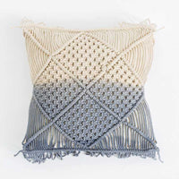 Bohemian Cushion Cover Macrame Gradient Stained
