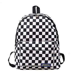 Checkered Flag Pattern Backpack