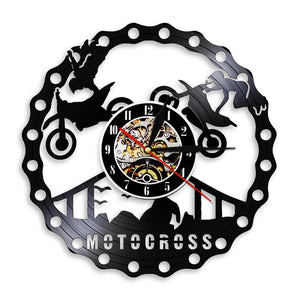 Horloge murale de course de motocross