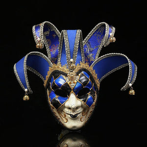 Máscara de bufón veneciano craquelada